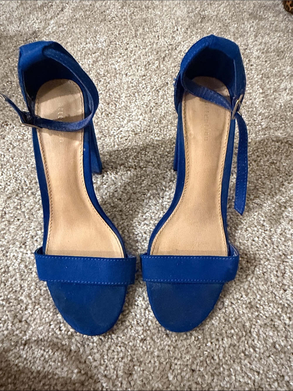 Women's Ankle Strap Block Heel Sandals - Royal Blue